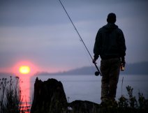 Ted McDermott watches the sun disappear