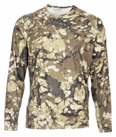 SolarFlex Crewneck Prints Simms Cloud Camo Grey