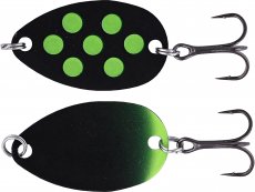 Trout Spoon Westin Fidusen Black & Green Dots Trout Spoon Westin Fidusen Black & Green Dots - 2.8 g; 3.2 cm
