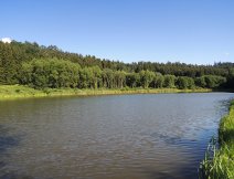 A beautiful sunny day, the clouds are still hiding behind the forest and there are only slight ripples on the surface. Today it definitely doesn't look like a succesful fishing day !!