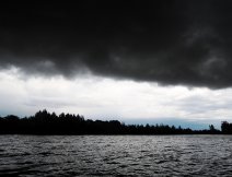 Even this scary autumn weather can accompany the mysterious fly fishing for freshwater predatory fish.