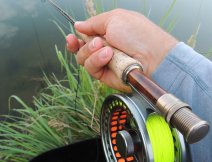 One of my favorite methods of fishing on flooded sand pits is the slowly retrieving of smaller fish Booby streamers on a fast sinking line. The most common catches are greedy perch!