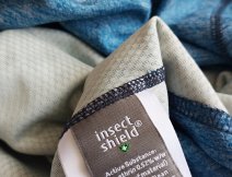 Label documenting the Insect Shield Repellent Technology on the BugStopper clothes.