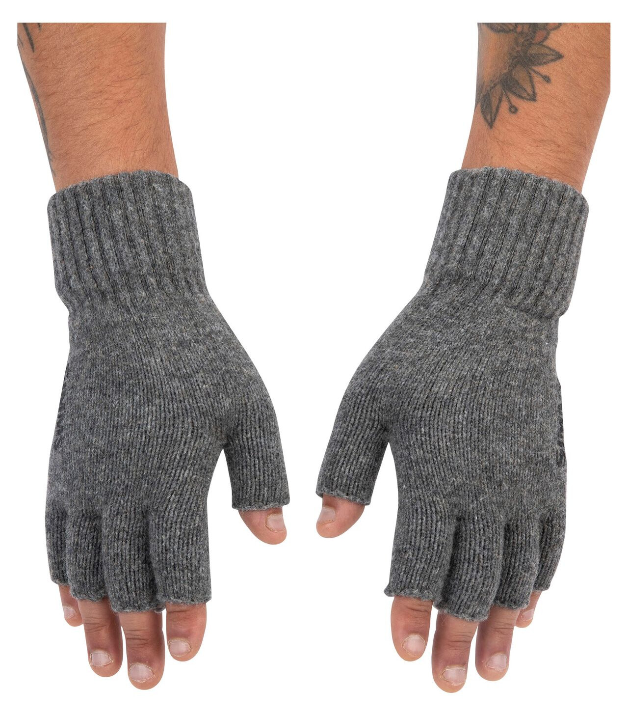 Fishing Gloves Simms Wool 1/2 Finger Steel