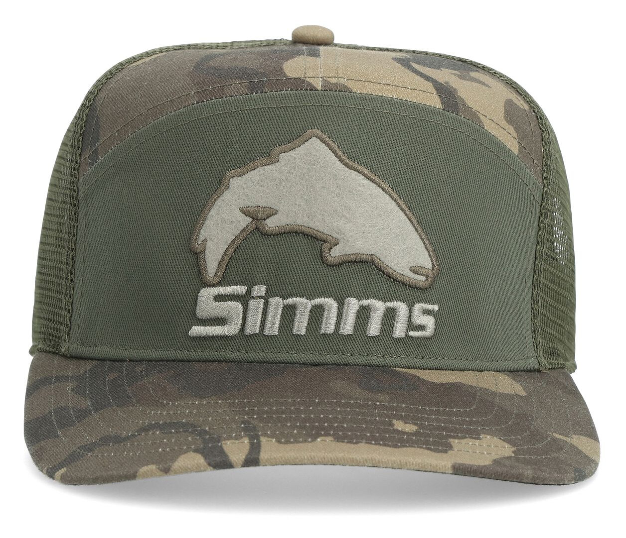 Trucker Cap Simms Brown Trout 7-Panel Olive