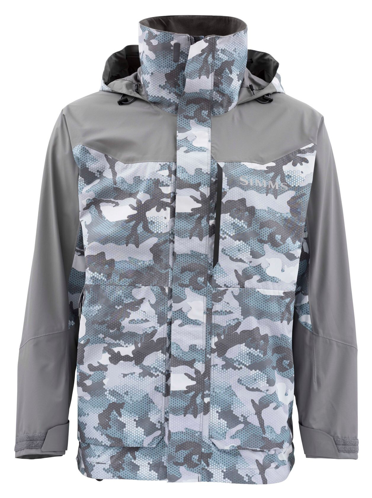 Fishing Jacket Simms Challenger Jacket Hex Flo Camo Grey Blue