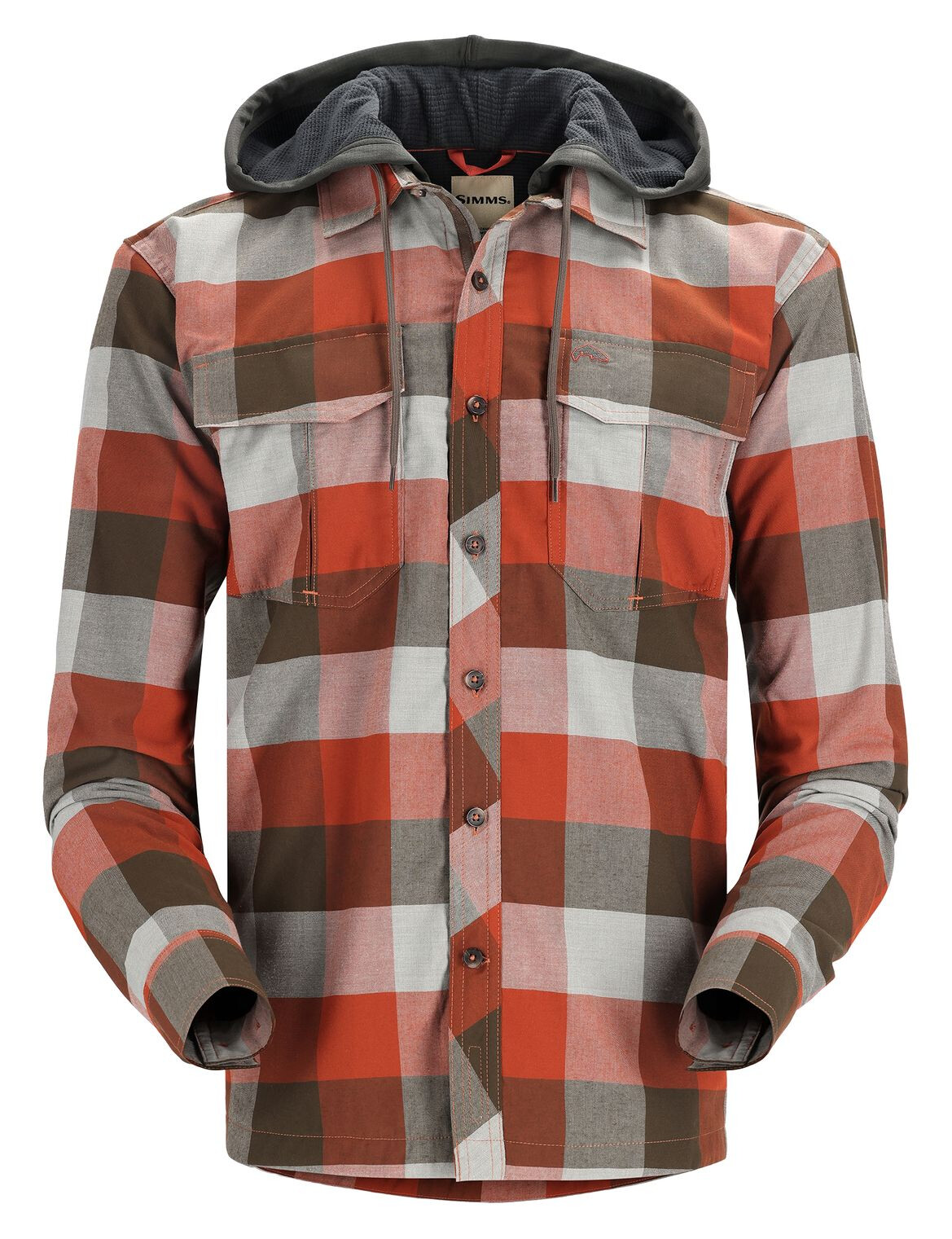 Fishing Hoody Simms Coldweather Clay Buffalo Plaid