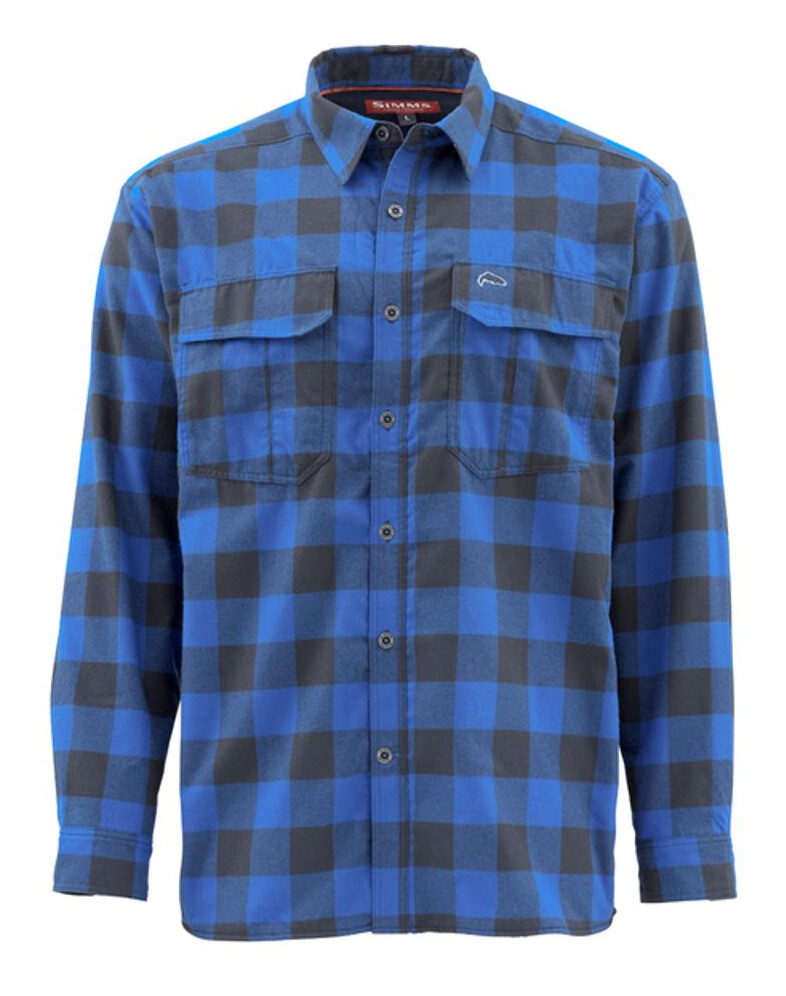 Fishing Shirt Simms Coldweather Rich Blue Buffalo Plaid