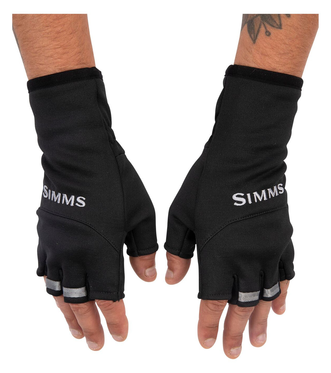 Fly Fishing Gloves Simms Freestone Half Finger Black