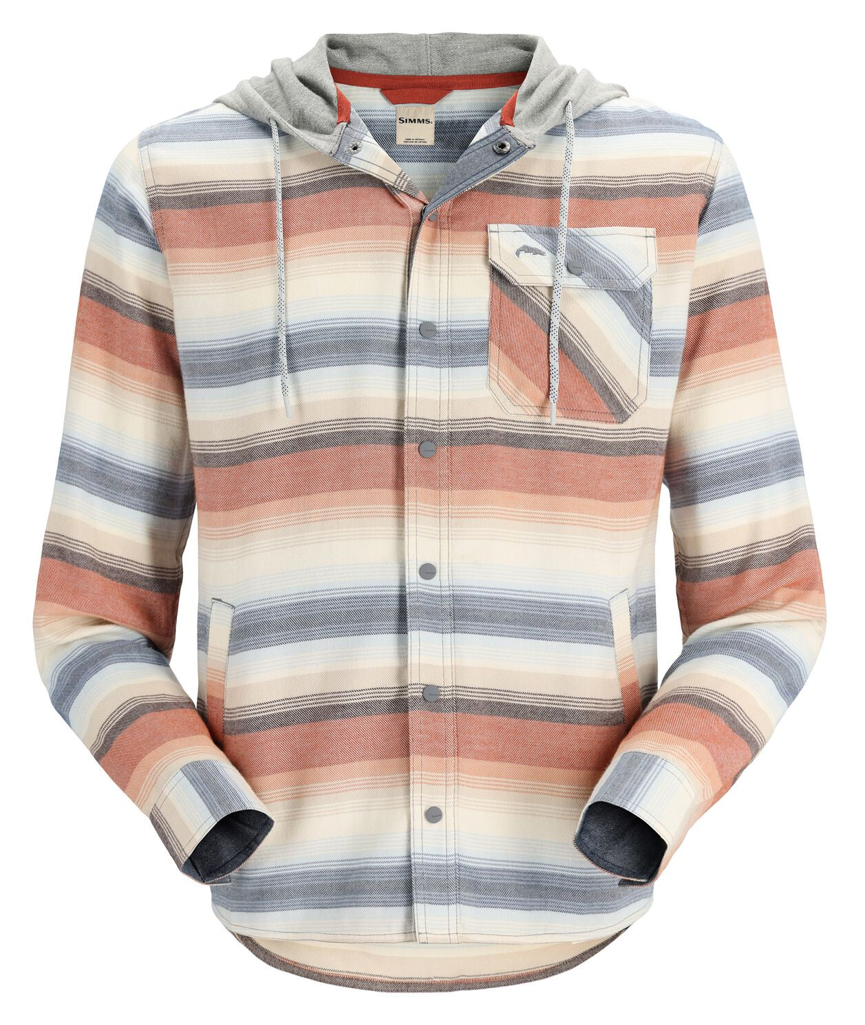 Fishing Hoody Simms Santee Flannel Multicolored Stripe