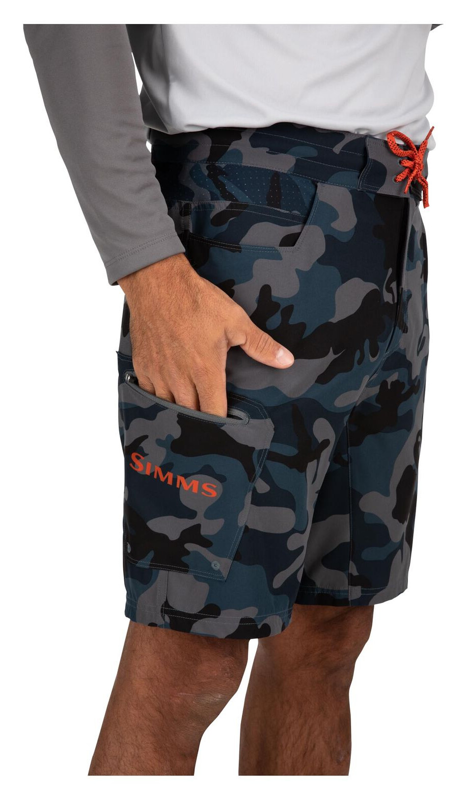 Seamount Board Short Simms Woodland Camo Storm