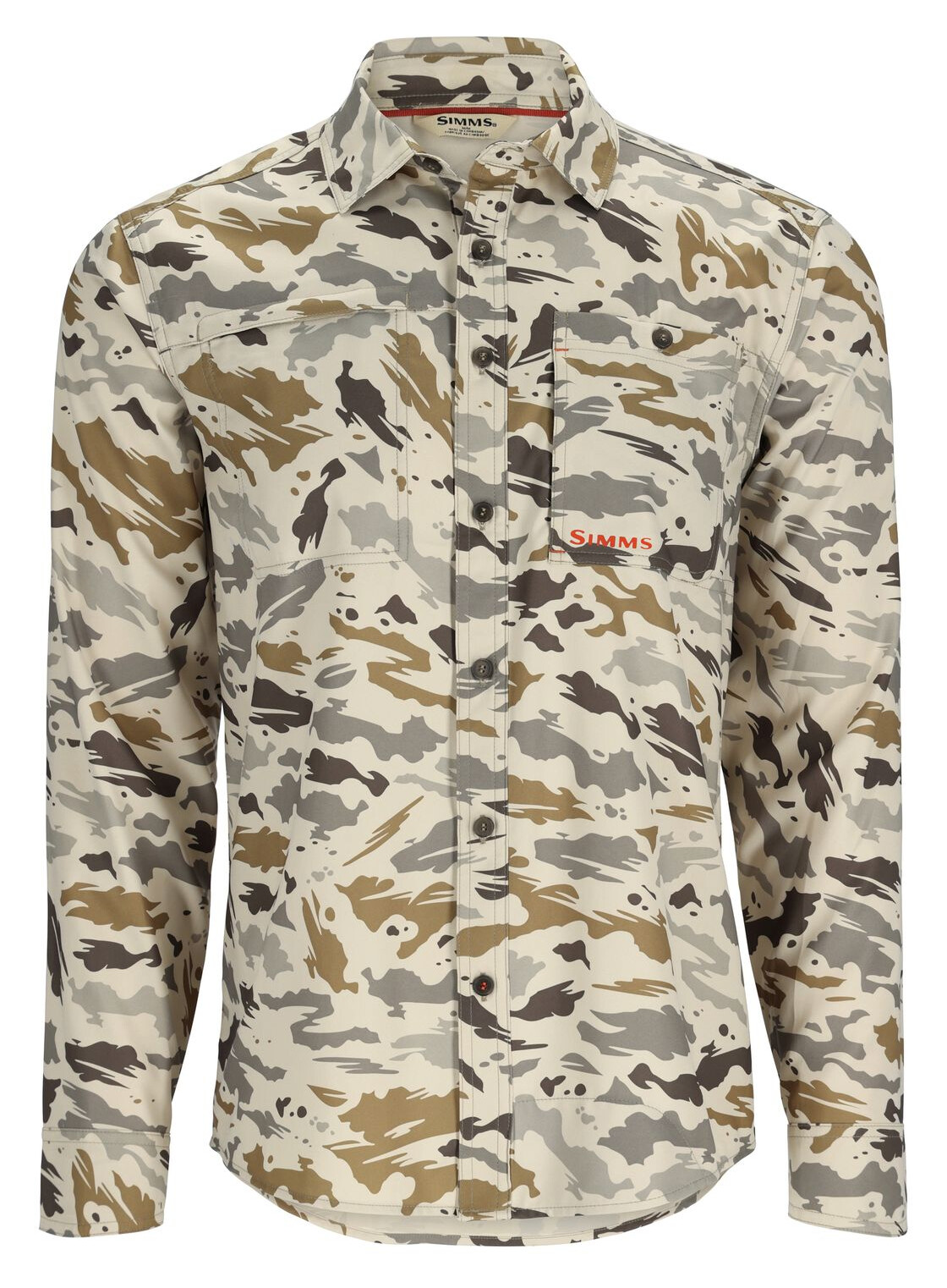 Fishing Shirt Simms Challenger Ghost Camo Stone