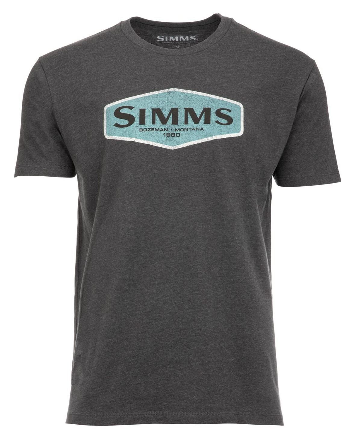 T-Shirt Simms Logo Frame Charcoal Heather | CzechNymph.com