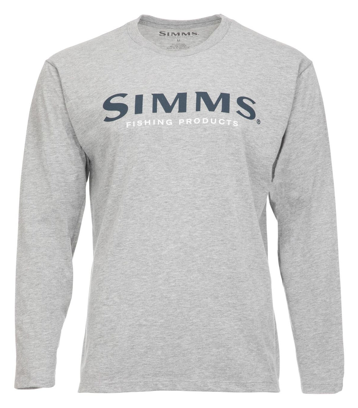 Fishing LS Shirt Simms Logo Grey Heather