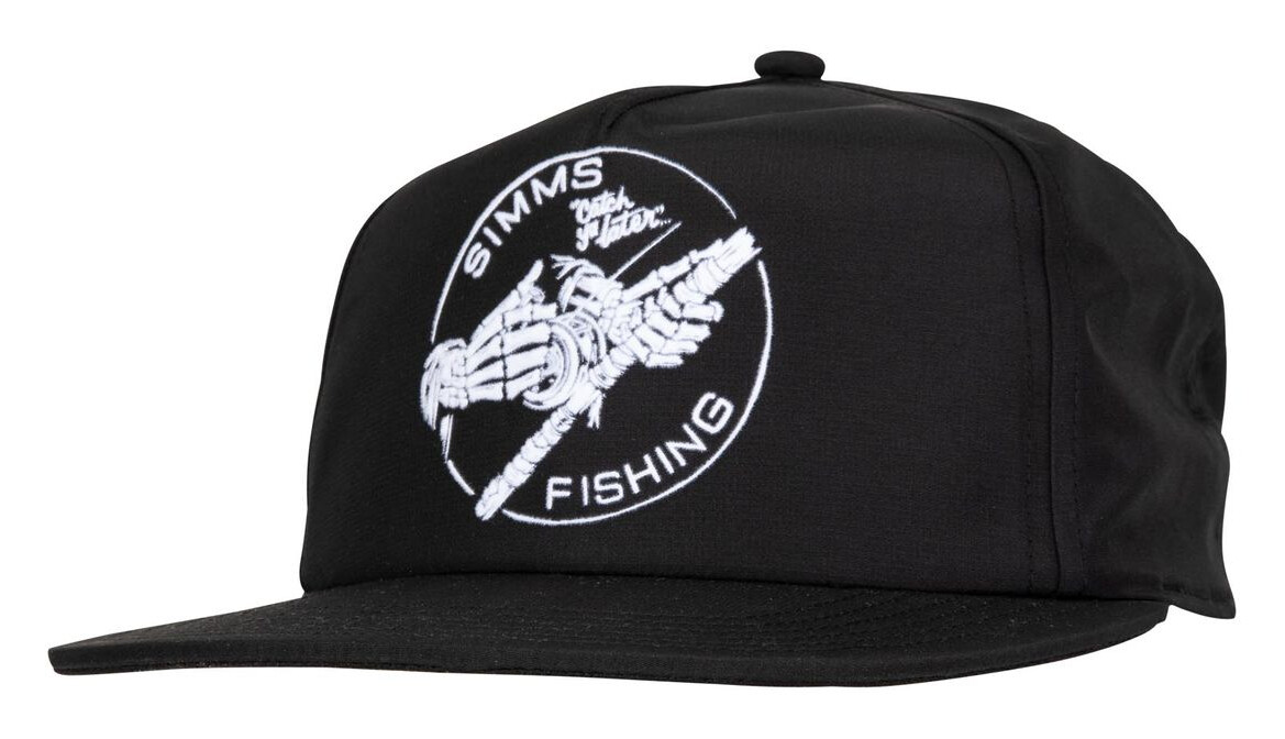 Fishing Cap Simms Unstructured Flat Brim Black