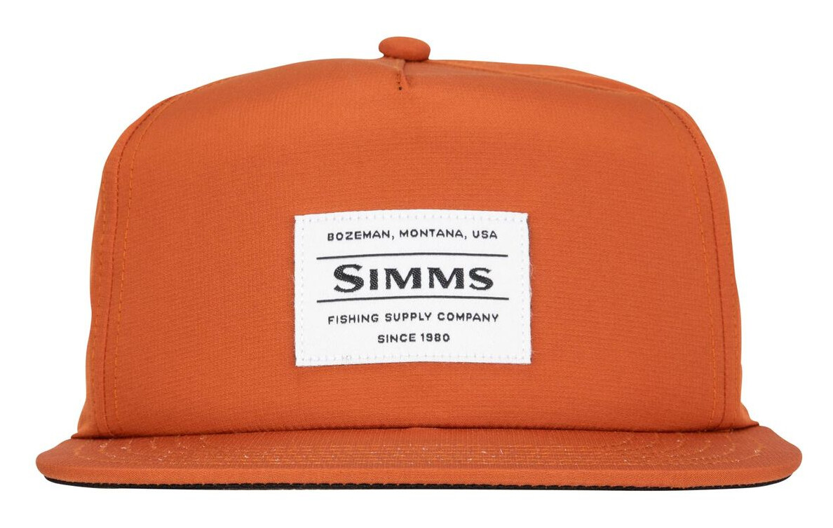 Fishing Cap Simms Unstructured Flat Brim Orange