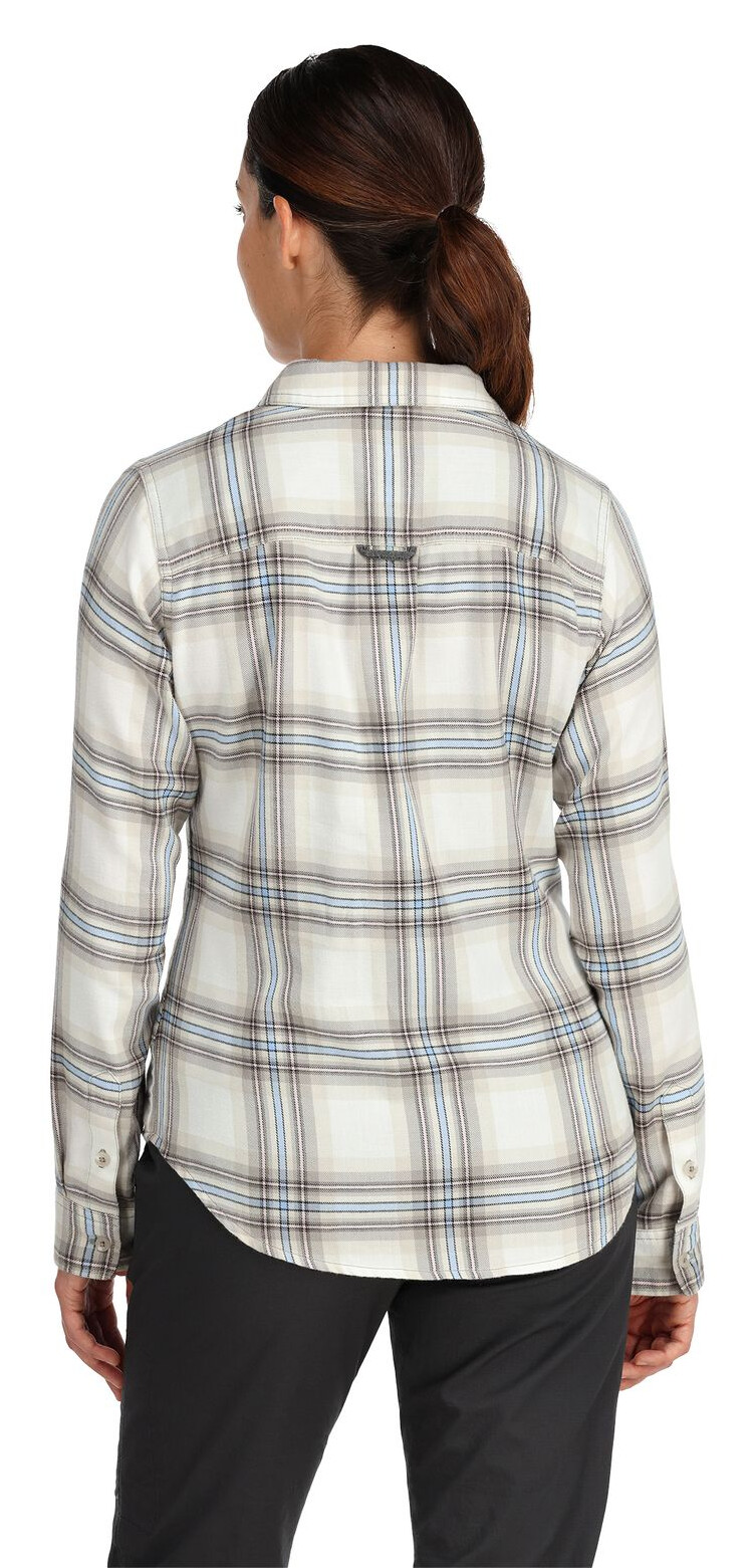 Women's Fishing Shirt Simms Santee Flannel Soft Rose Camp Plaid