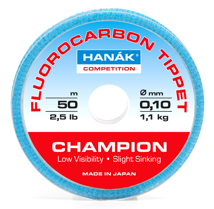 Hanak Champion Fluorocarbon Tippet 40/50m Spools Competition Fly Leader Material 