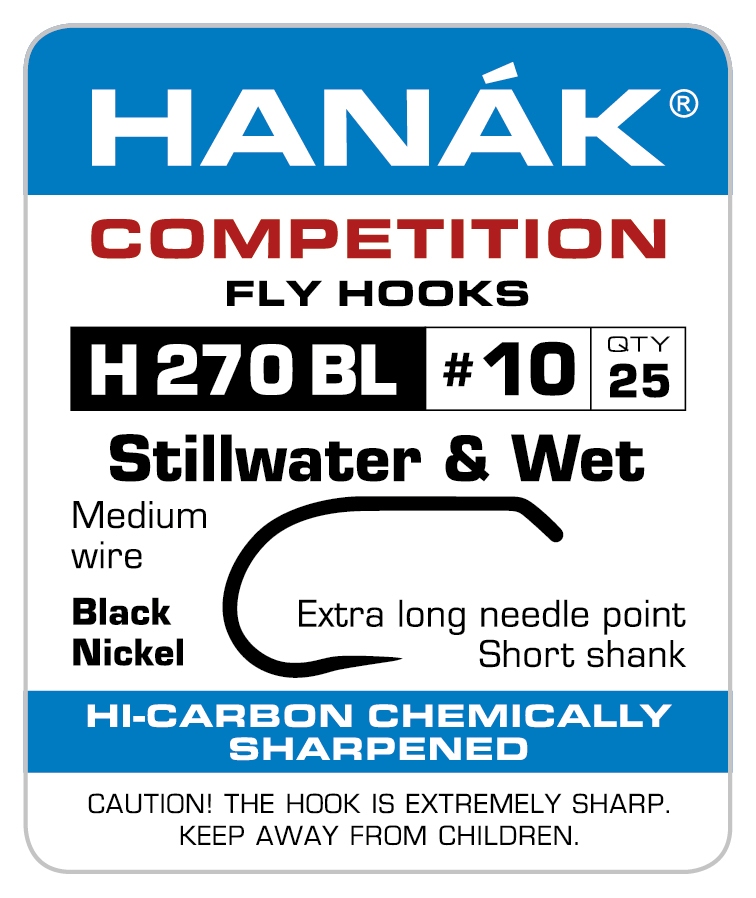 Fly Tying Hook Hanak Competition Stillwater & Wet (H270BL)