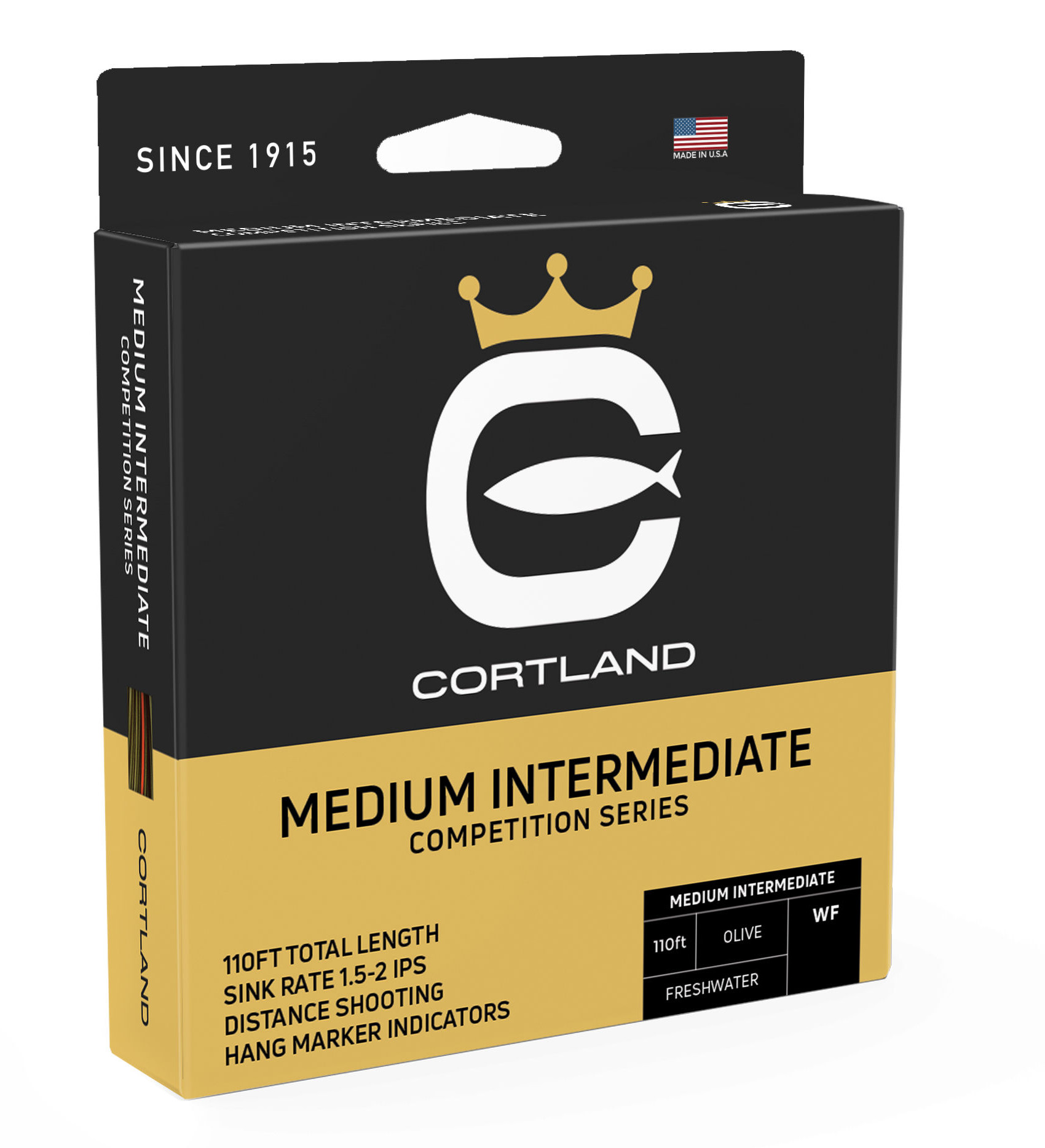 Fly Line Medium Intermediate Cortland COMPETITION SERIES