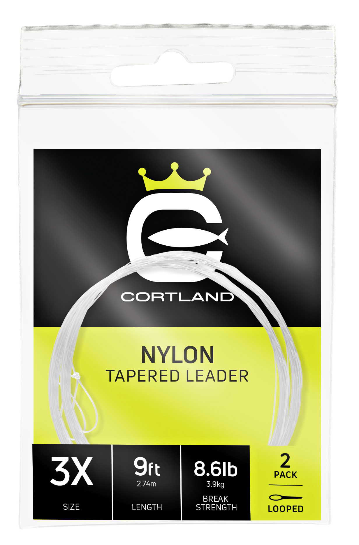 Nylon Tapered Leaders Cortland 2,75 m - 2 Pack