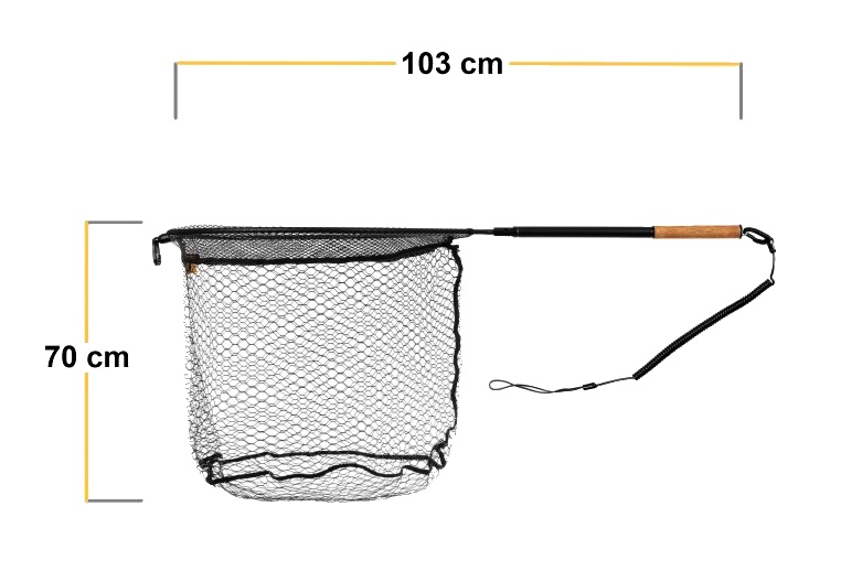 belly of fishing nets Brookie Bamboo Fly Net Handmade in the USA Standard 6"-10" This model is crafted from sustainably grown bamboo with copper stitching and keeper ring Maver oval landing net AREA