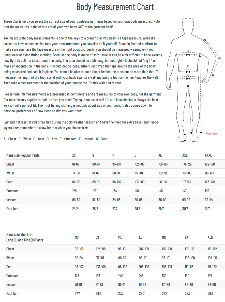Thermo Fleece Bibs Guideline | CzechNymph.com