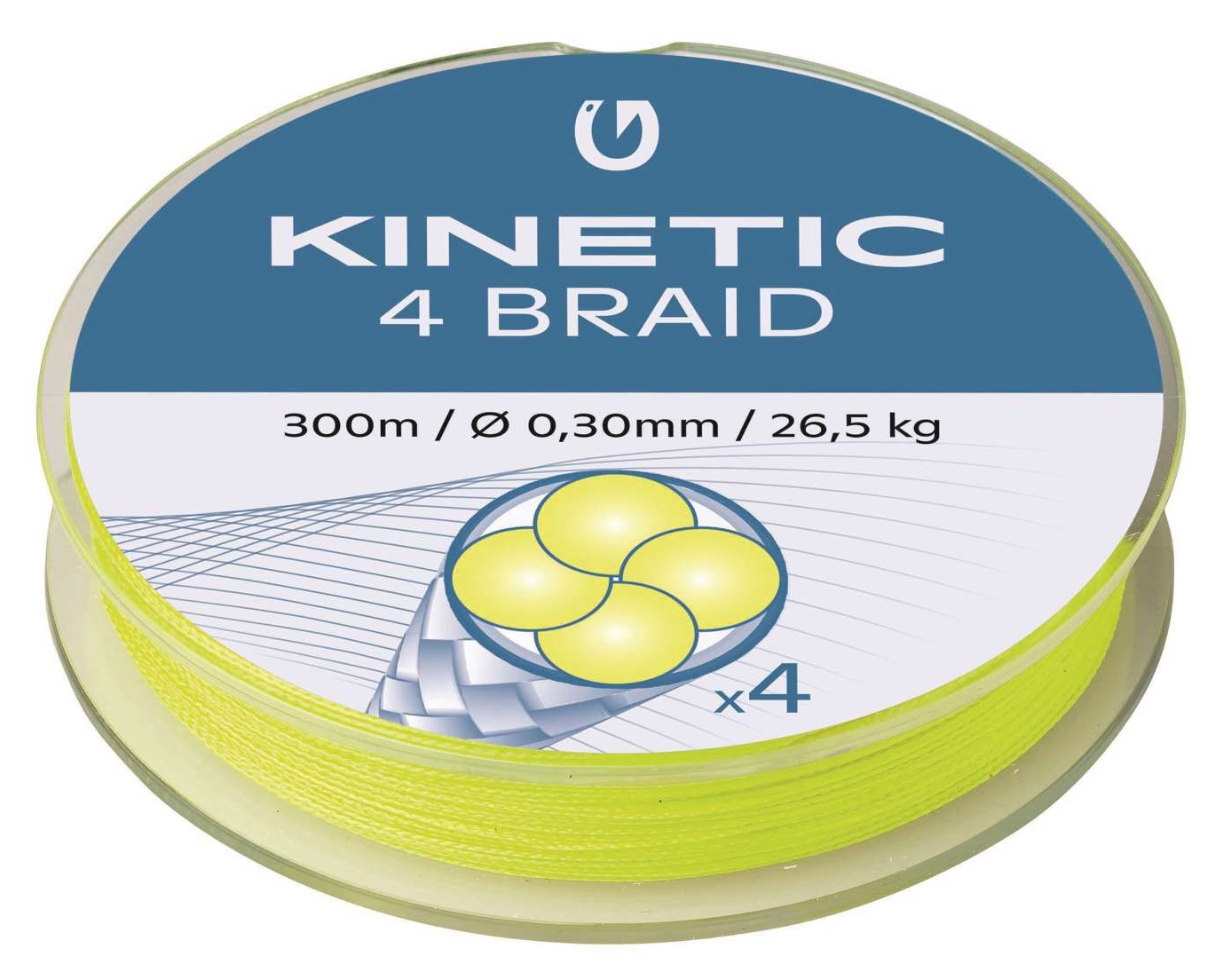 Braided Fishing Line Kinetic 4 Braid 300 m