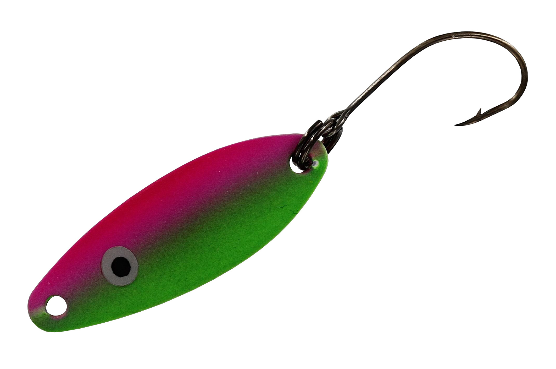 Trout Spoon Kinetic Micro Boss Fluo Green & Pink Mate