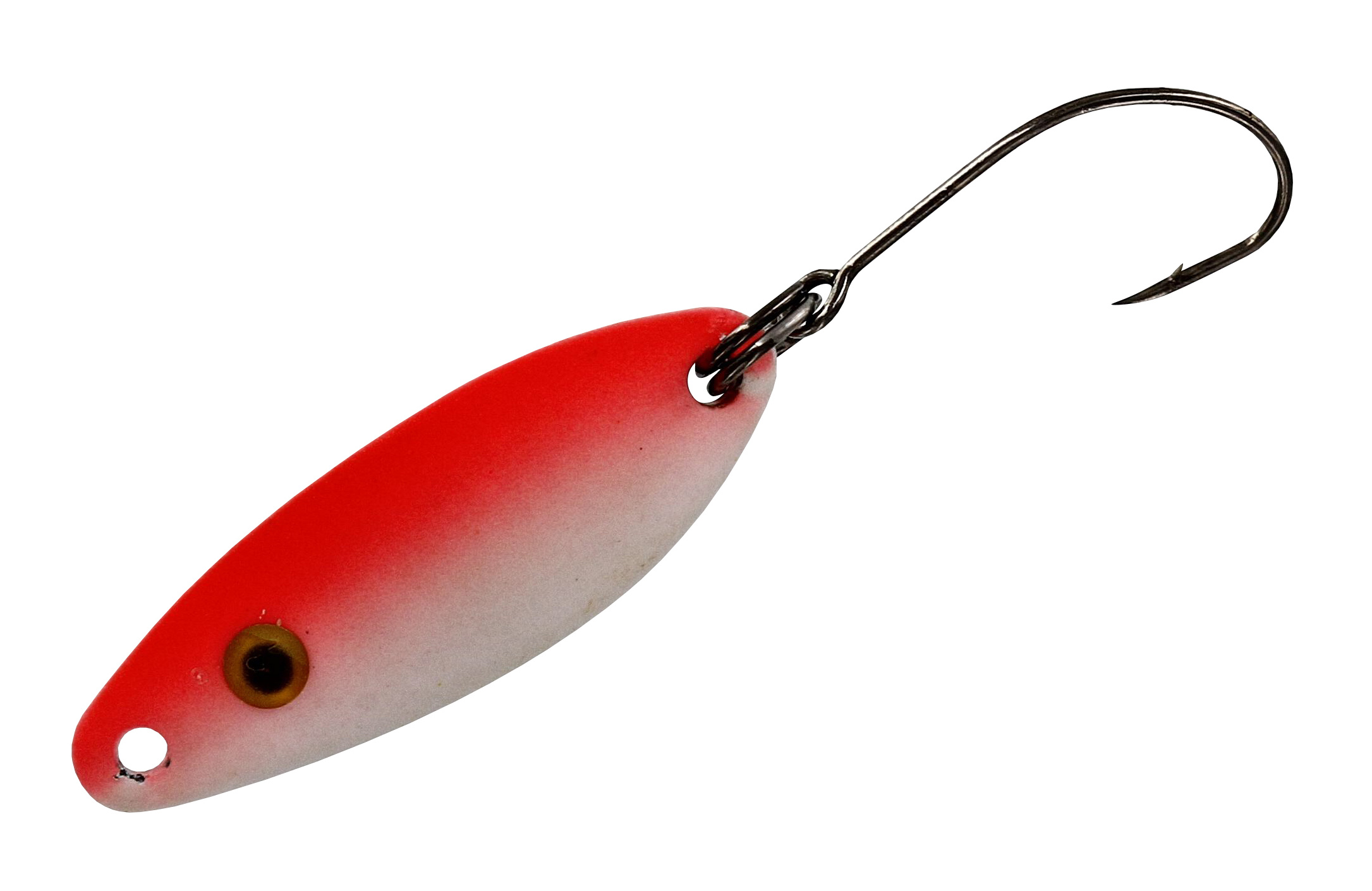 Trout Spoon Kinetic Micro Boss White & Pink Mate