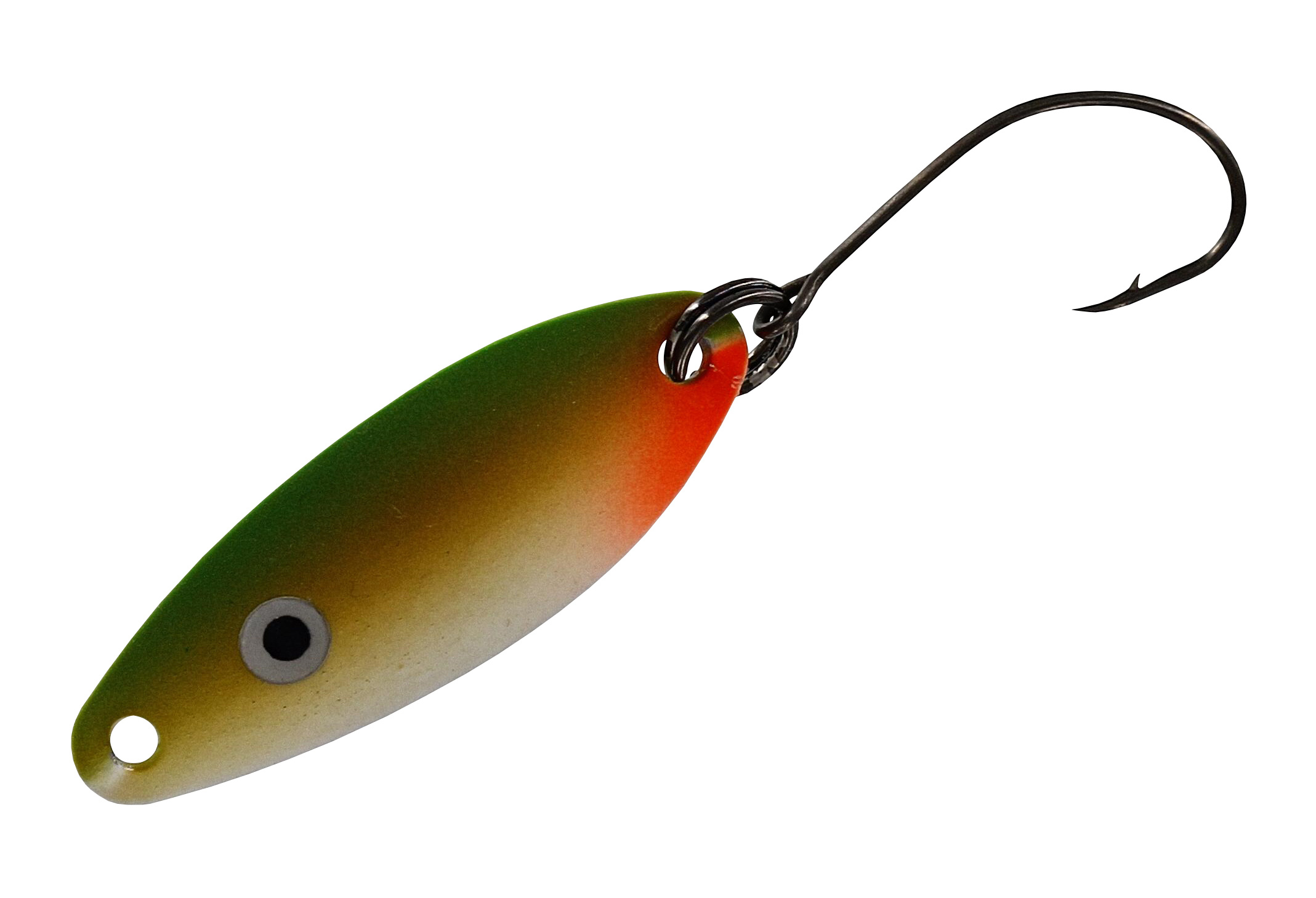 Trout Spoon Kinetic Micro Boss Green & Pearl Flesh Mate