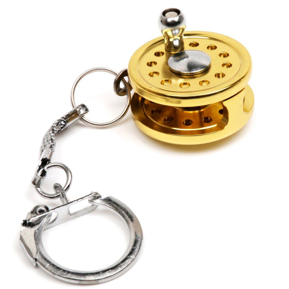 Key Chain Mini Fly Reel Leichi