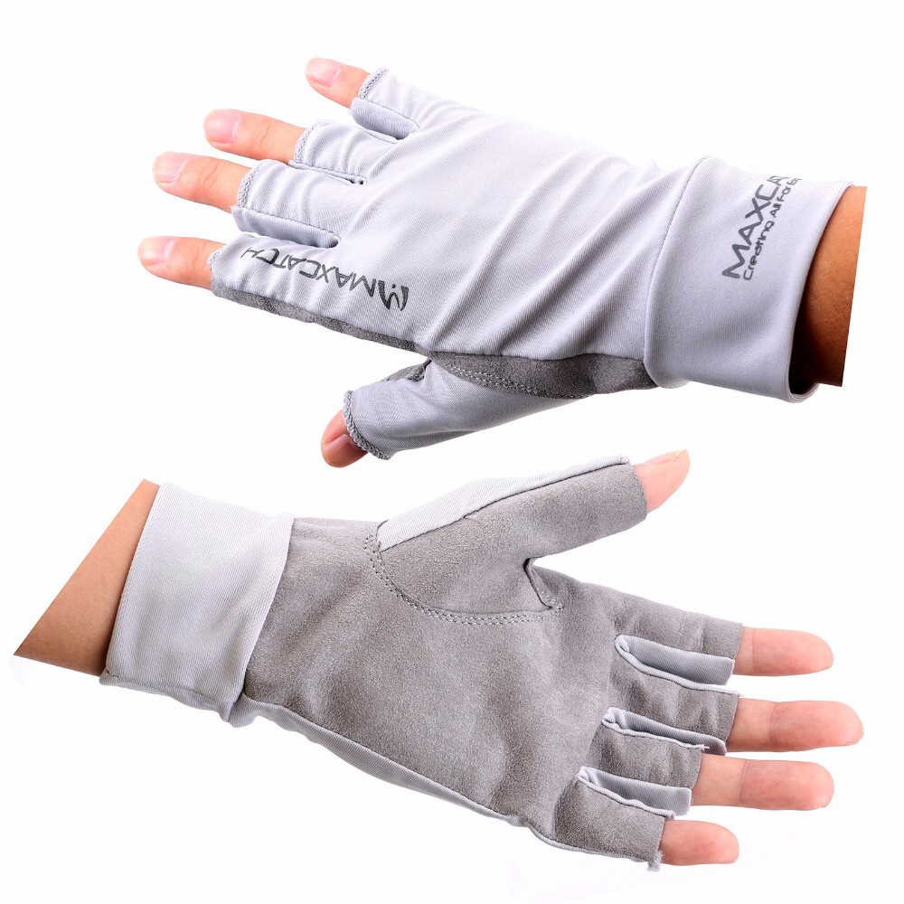 Fly Fishing Sun Gloves Leichi With Synthetic Leather