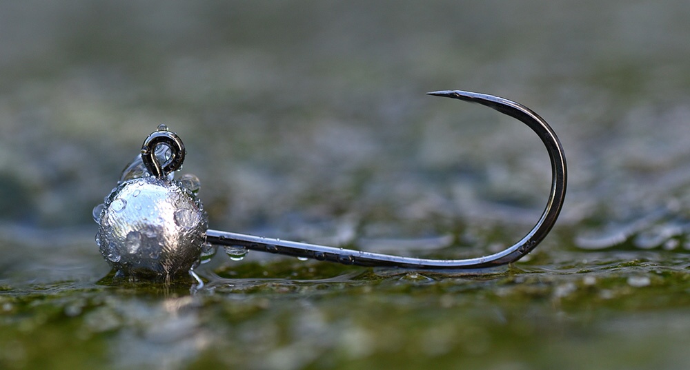 Barbless Jig Hooks With Head RedBass Sickle #6 - 17 mm