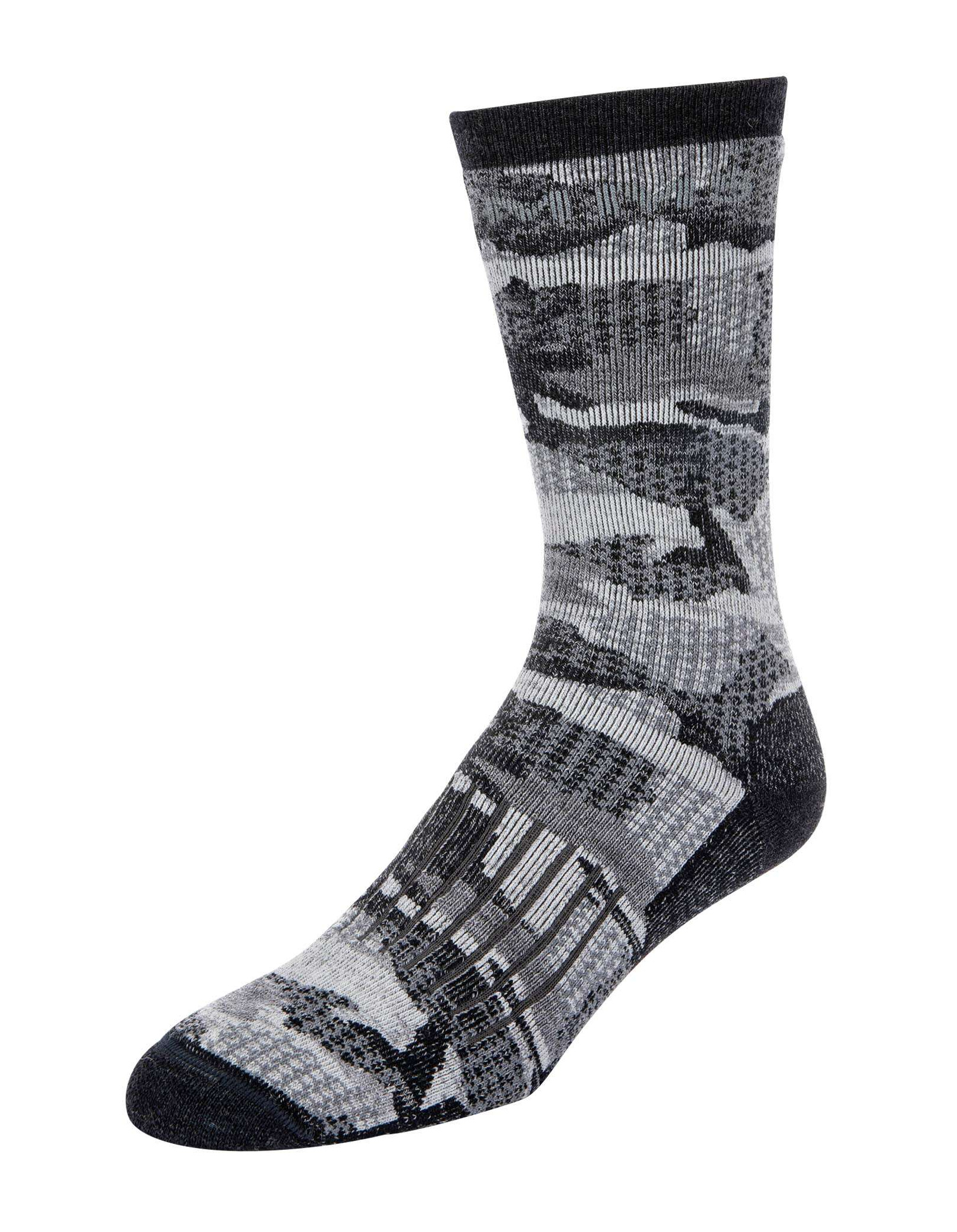 Merino Midweight Hiker Sock Simms Hex Flo Camo Carbon | CzechNymph.com