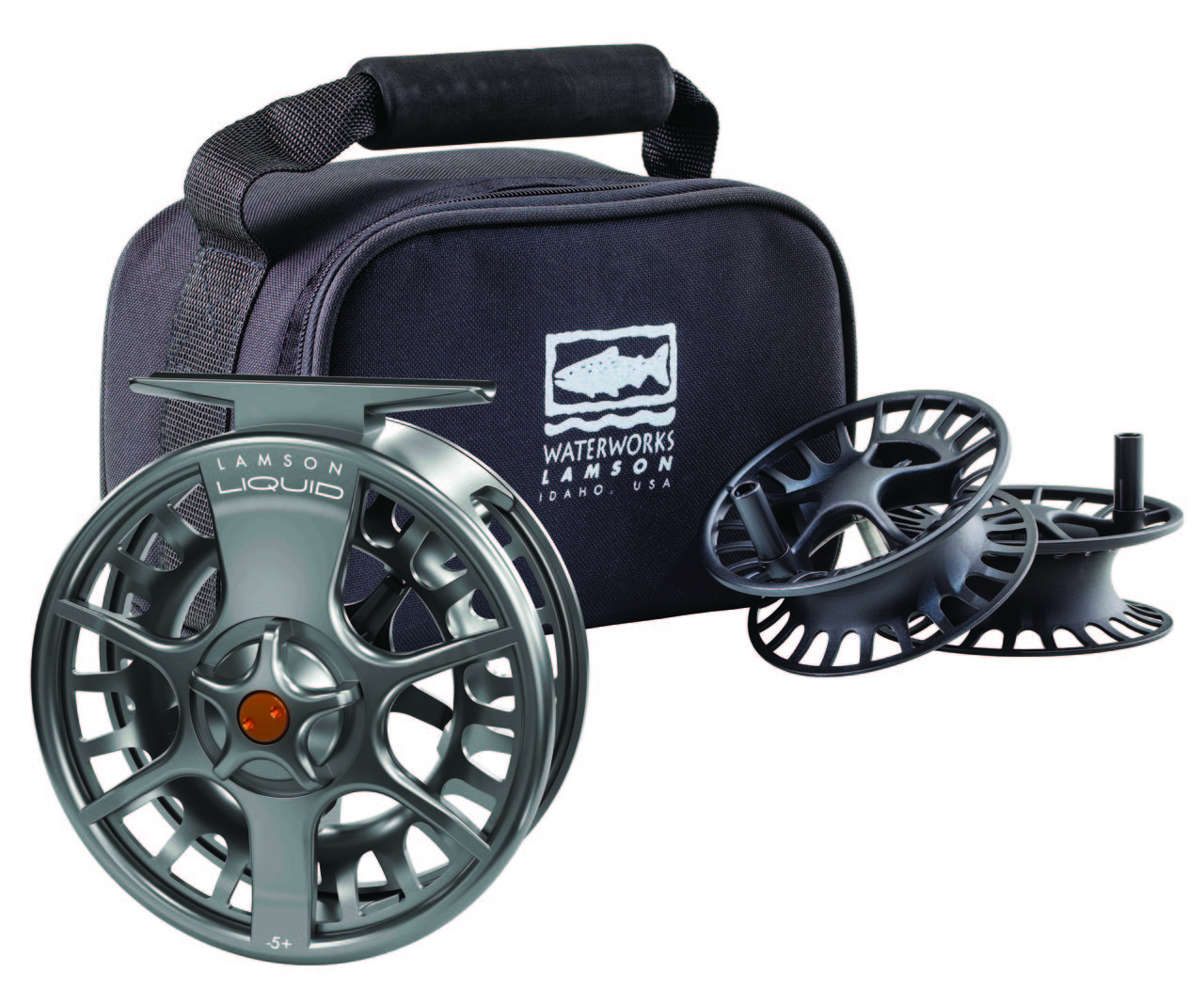 Fly Reel Waterworks Lamson Liquid 3-Pack Smoke