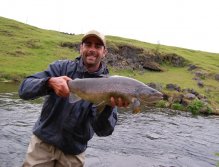 A truly overweight trout from the Galtalaekur river in the kingdom of Mt. Hekla