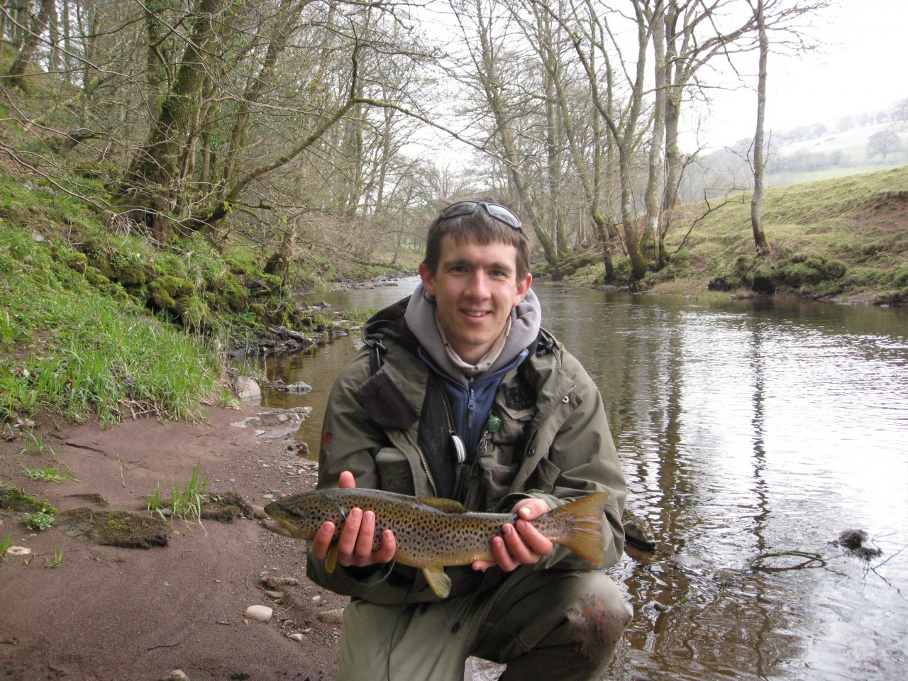 A cracking trout about to be carefully returned