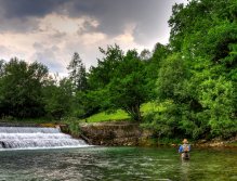 Flyfisherman on the Radovna river