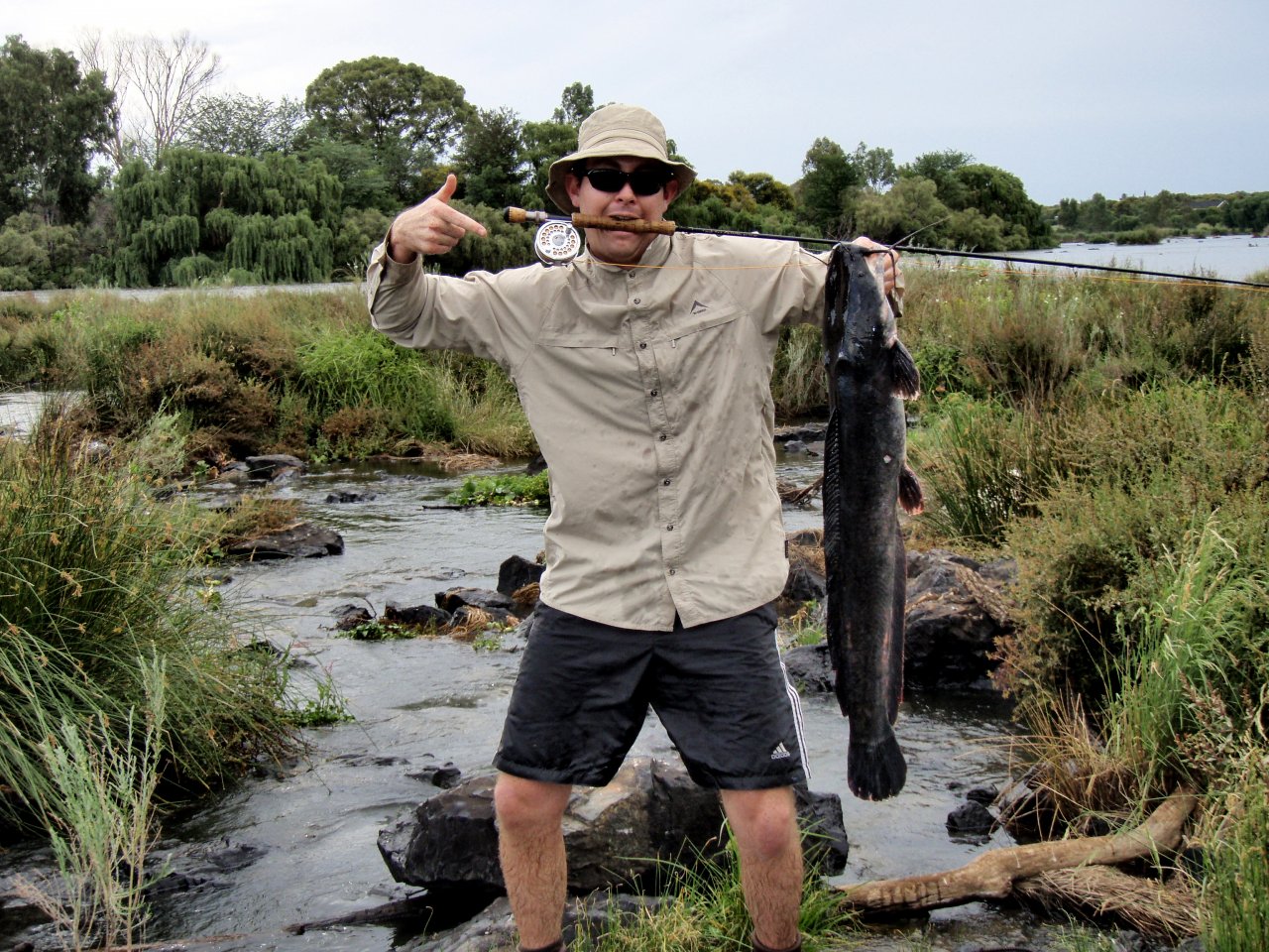 A decent sizes catfish, caught in a broken stream, makes for some interesting tussles