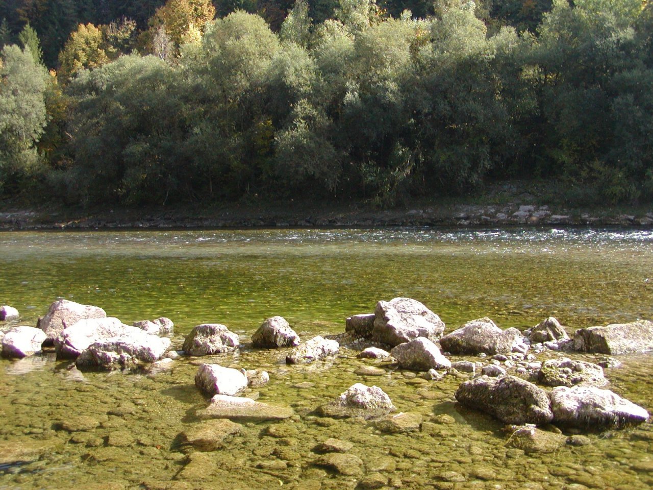 Gmundner Traun under the power station in Gmunden
