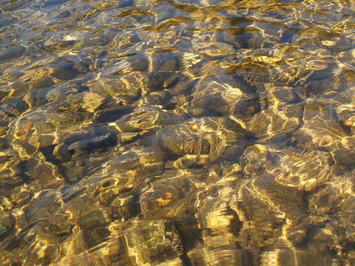 Crystal clear water...