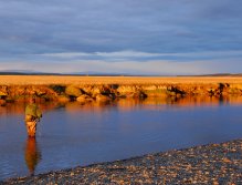 Sunset in the Rio Grande valley and no signs of civilization as far as the eye can see