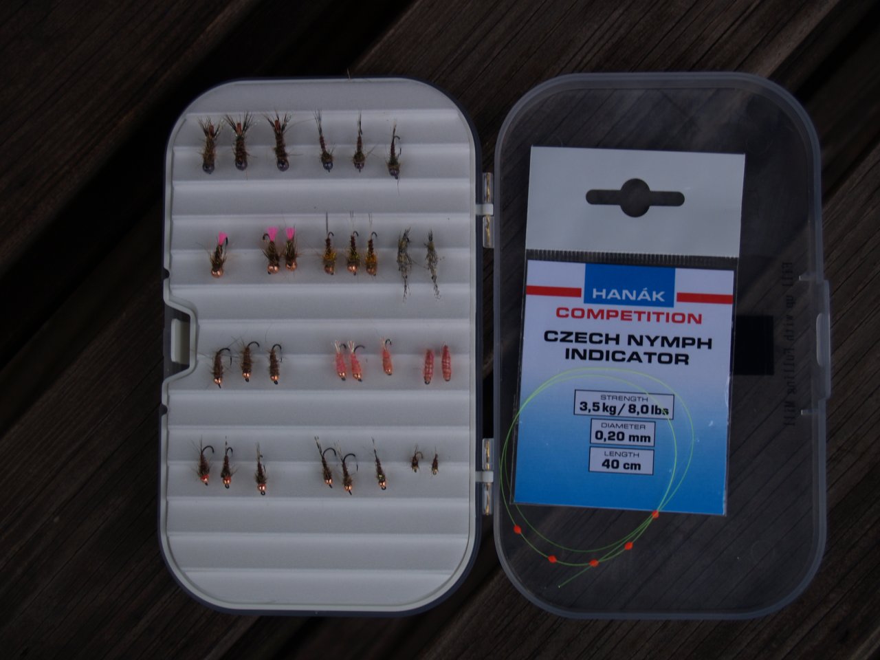 Tunsten nymphs and strike indicator