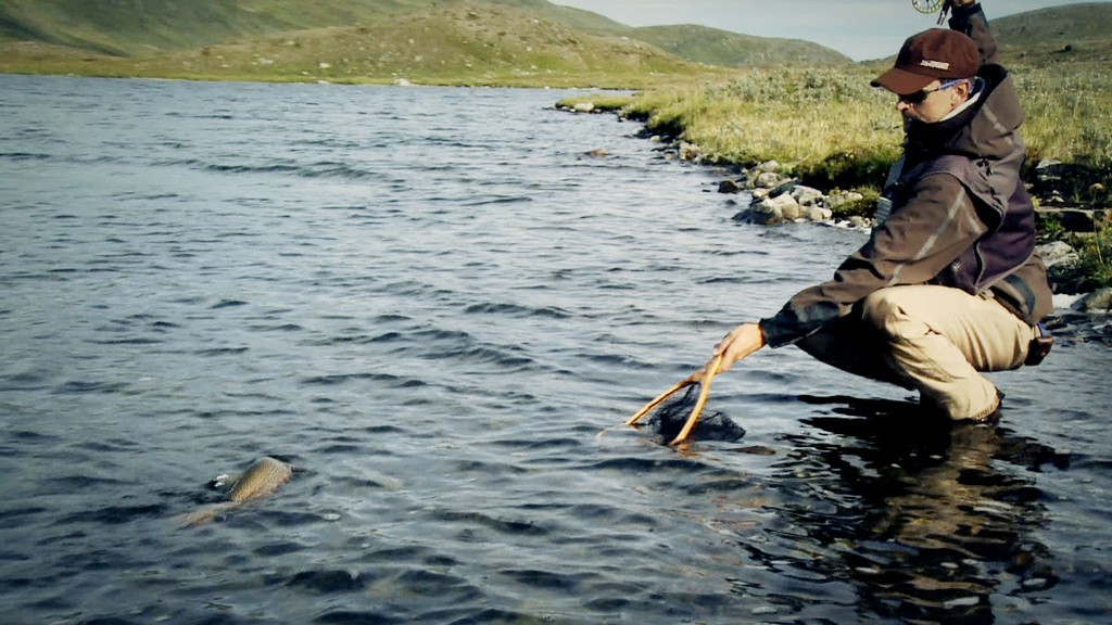Morten Oeland, nymph fishing in Lapland, Sweden