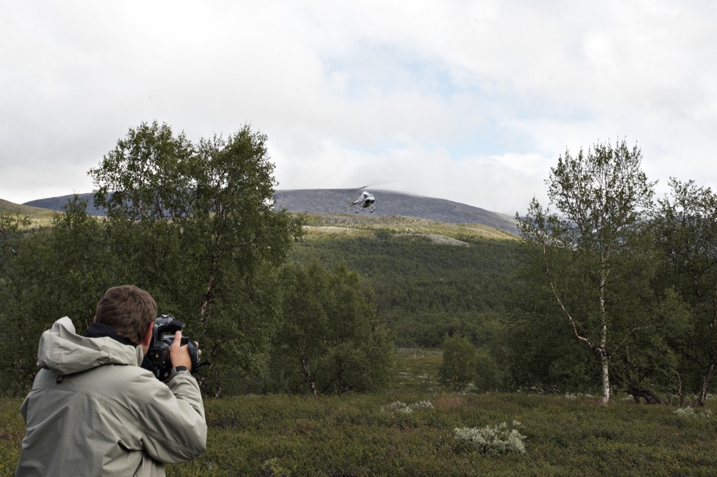Chopper in Lapland, Sweden.