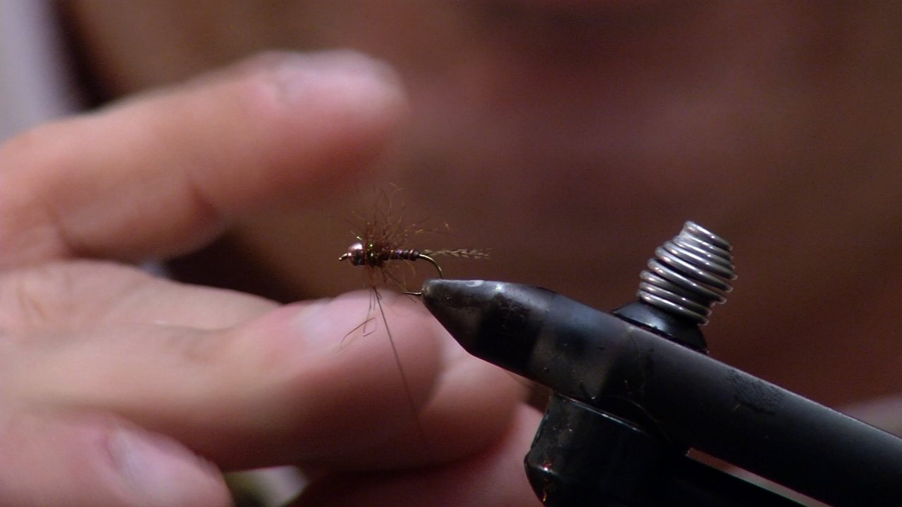Fly Tying, Triple Threat Nymph; Whip finish the fly