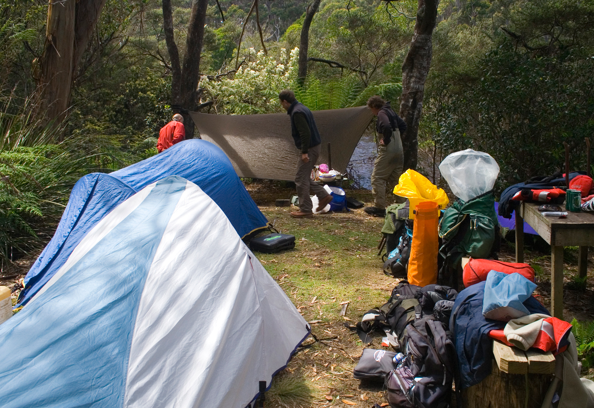 Setting up camp on the West coast