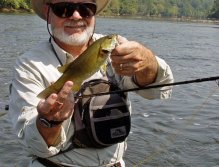 Author with small mouth bass.