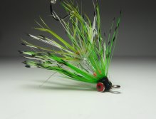 When tied on up-eye hooks the fly can be fished with a distinct "jigging" motion